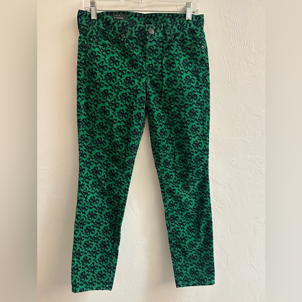 JCREW Bow Print Corduroy Pants